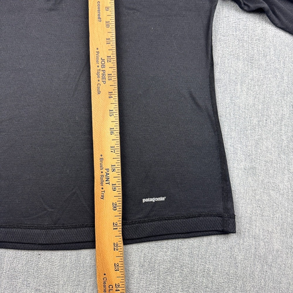 Patagonia Shirt Womens Medium Black Capilene Midweight‎ Zip-T Pullover Made USA - Picture 7 of 12